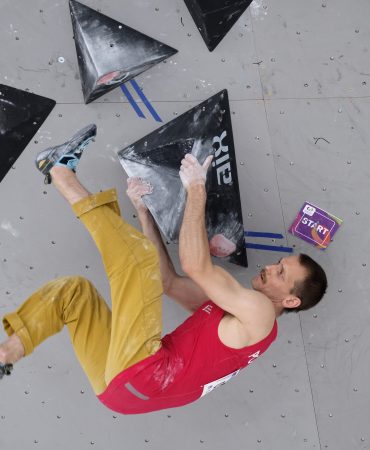 Photo of man climbing