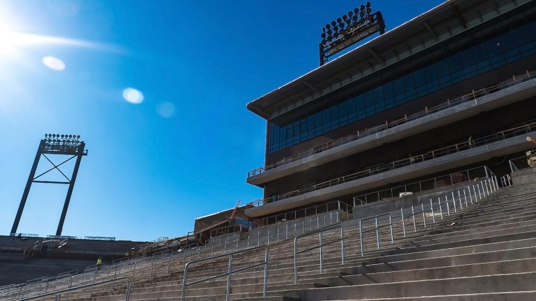 Photo of construction in Protective Stadium